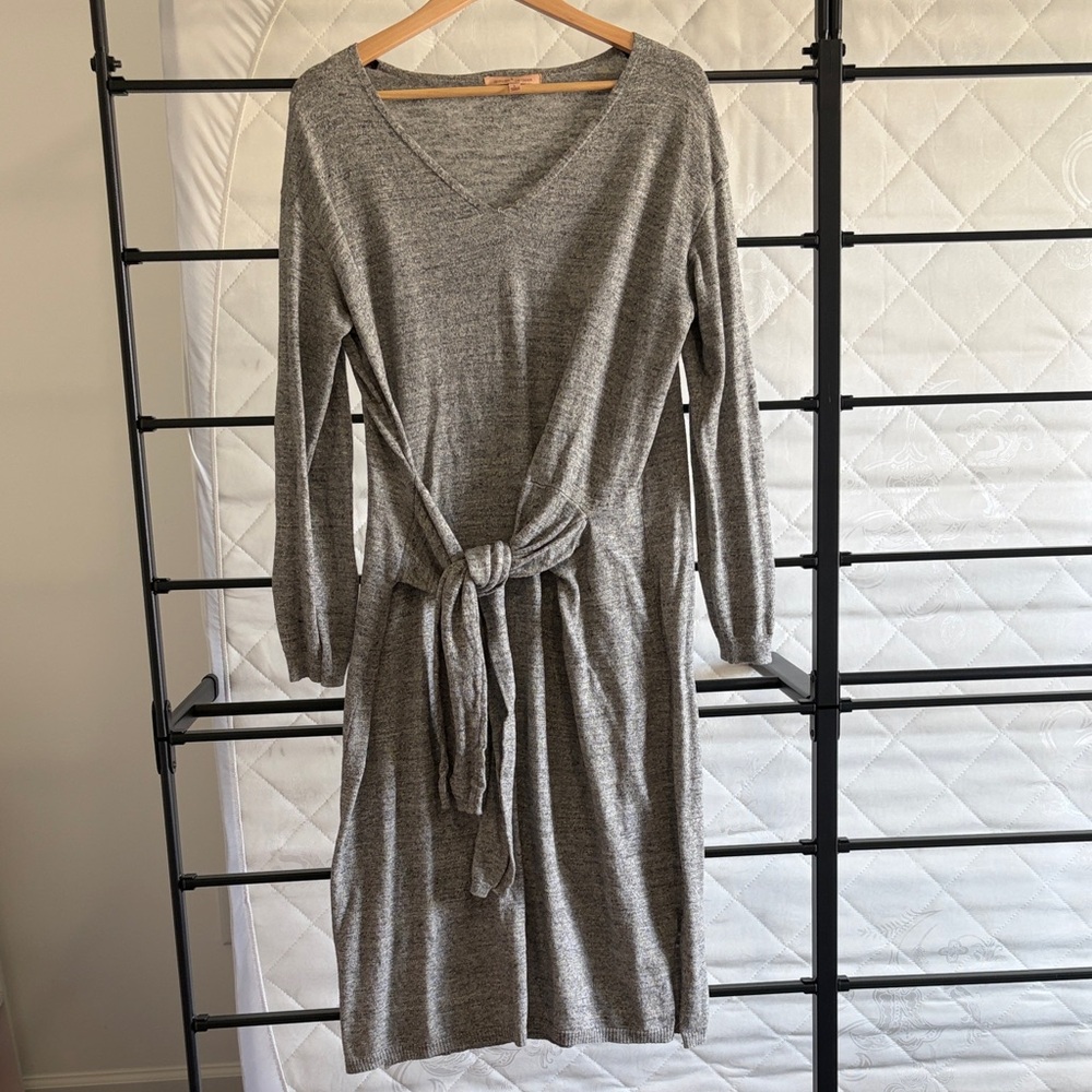 Gibson Latimer Heather Gray Long Sleeve Dress